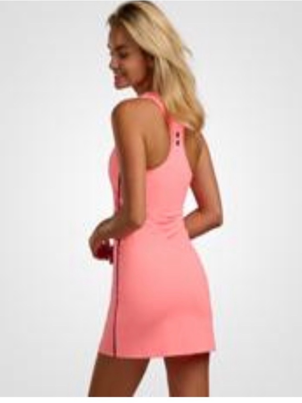 Sleeveless Pink Racerback Dress - Women's Casual Summer Dress